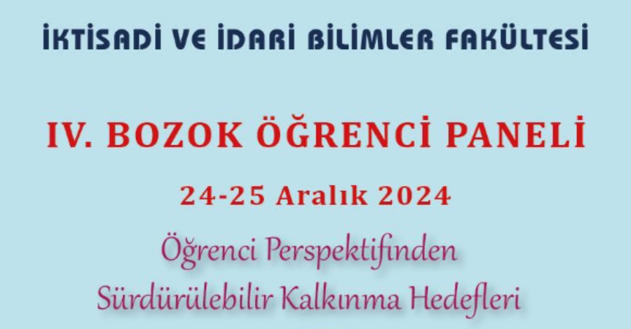 IV. Bozok Öğrenci Paneli Tam Metin Bildiri Kitabı Yayınlandı