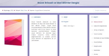 Bozok İktisadi ve İdari Bilimler Dergisi Yayın Hayatına Başladı