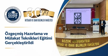 Fakültemizde “Özgeçmiş Hazırlama ve Mülakat Teknikleri” Eğitim Programı Gerçekleştirildi